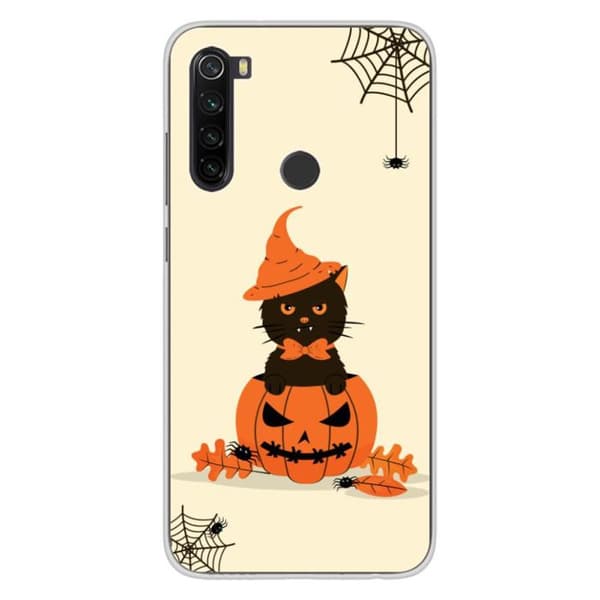 Siliconefodral med tryck - 1001 fodral - Xiaomi Redmi Note 8T - Flerfärgad - Halloween - Semi-rigid