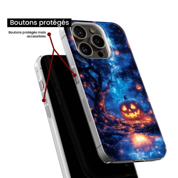 Tryckt silikonfodral som är kompatibelt med Apple iPhone 11 Pro Max HA Pumpkin Forest