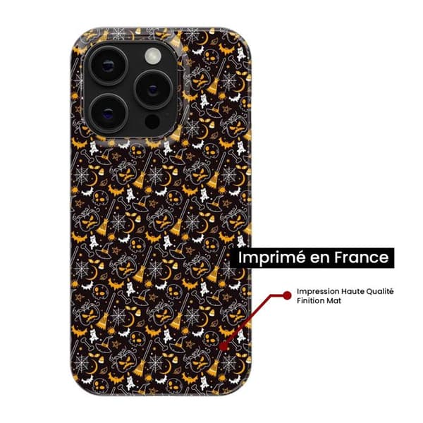Siliconfodral med tryck - 1001 fodral - iPhone 11 Pro Max - Flerfärgad - Halloween - Optimal skydd