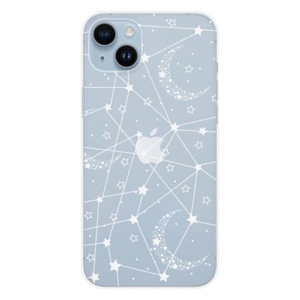 Tryckt silikonfodral som är kompatibelt med Apple iPhone 15 Plus Starry-linjer