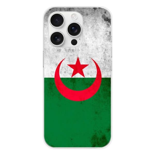 Tryckt silikonfodral som är kompatibelt med Apple iPhone 16 Pro Algeriets flagga