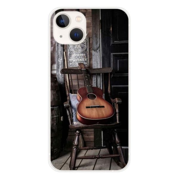 Tryckt silikonfodral som är kompatibelt med Apple iPhone 13 Guitar