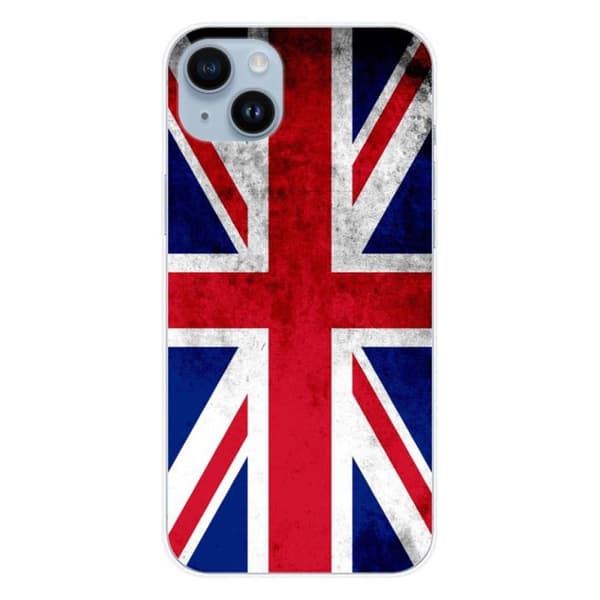 Tryckt silikonfodral som är kompatibelt med Apple iPhone 15 Plus England Flag