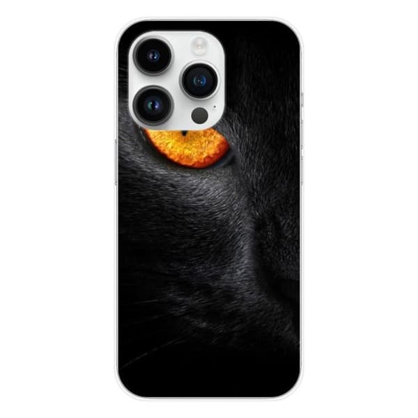 Tryckt silikonfodral som är kompatibelt med Apple iPhone 15 Pro Eye of Panterre