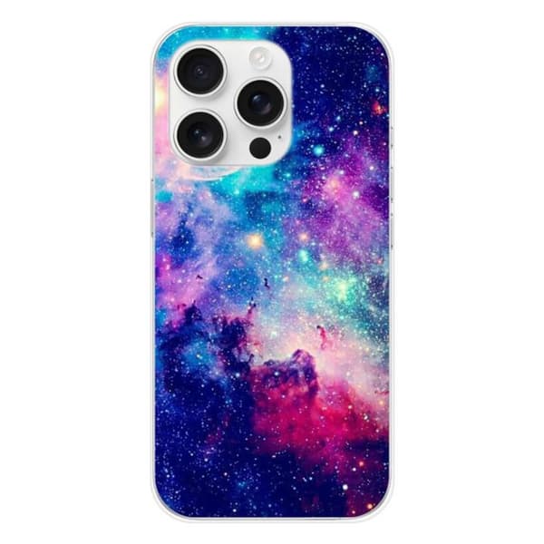 Tryckt silikonfodral som är kompatibelt med Apple iPhone 16 Pro Galaxy Blue