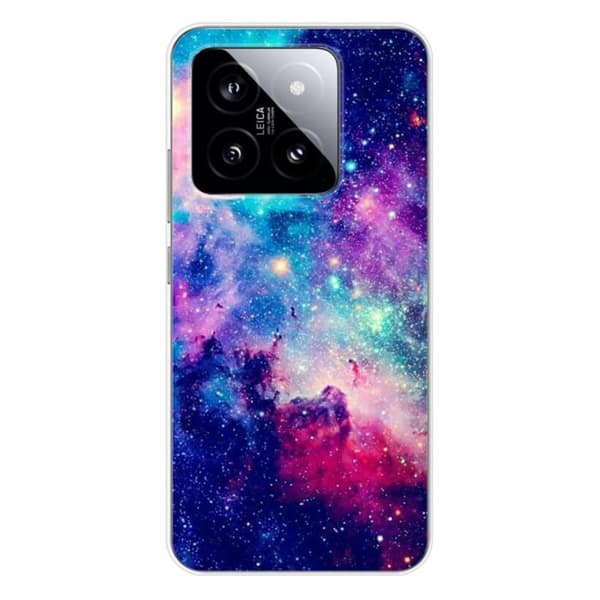 Tryckt silikonfodral som är kompatibelt med Xiaomi 14 Galaxy Blue