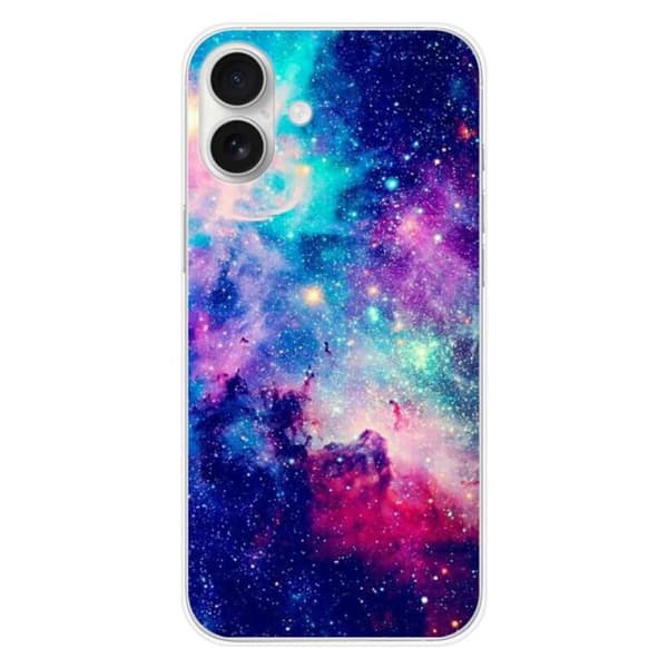 Tryckt silikonfodral som är kompatibelt med Apple iPhone 16 Plus Galaxy Blue