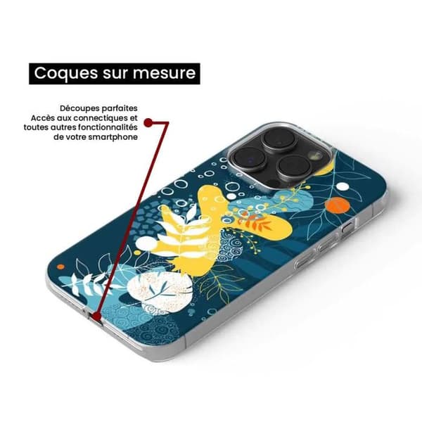 Tryckt silikonfodral som är kompatibelt med Apple iPhone 11 Pro Max Sea-blommor