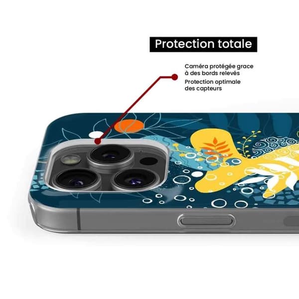 Tryckt silikonfodral som är kompatibelt med Apple iPhone 11 Pro Max Sea-blommor