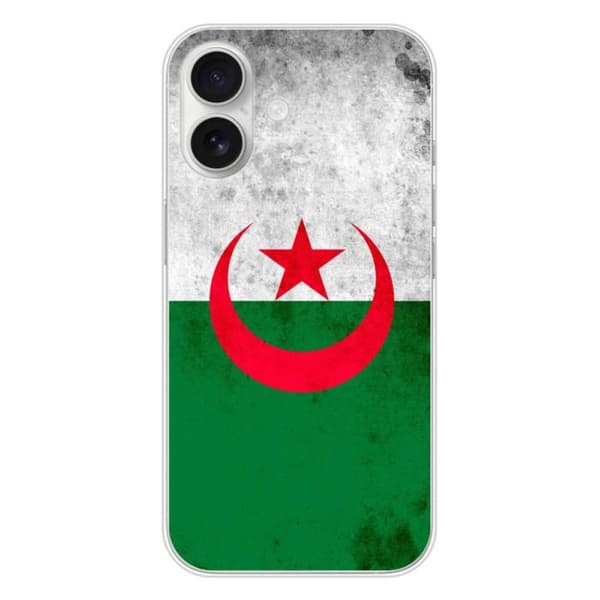 Tryckt silikonfodral som är kompatibelt med Apple iPhone 16 Algeriets flagga