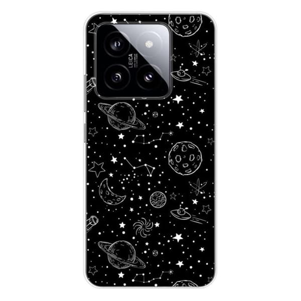 Tryckt silikonfodral som är kompatibelt med Xiaomi 14 Galaxy draw