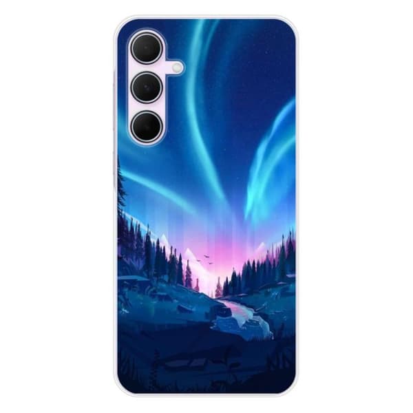 Tryckt silikonfodral som är kompatibelt med Samsung Galaxy A55 5G Nightfall
