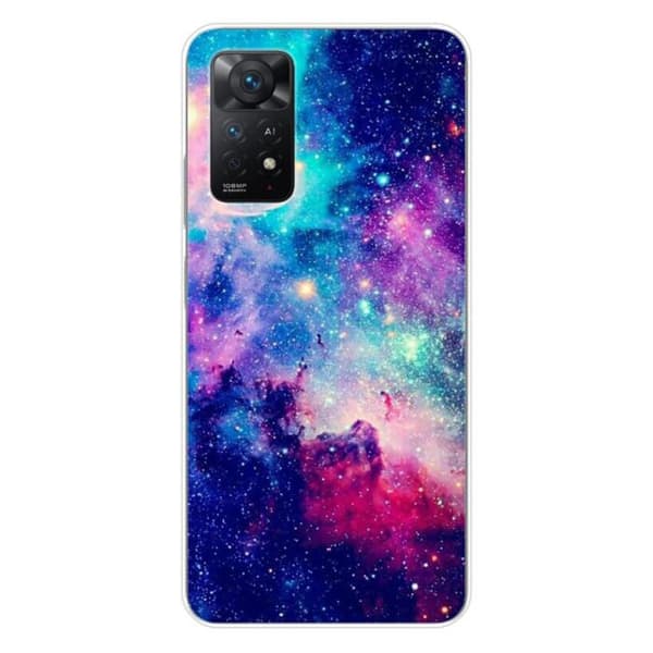Tryckt silikonfodral kompatibelt med Xiaomi Redmi Note 11 Pro Plus 5G Galaxy Blue