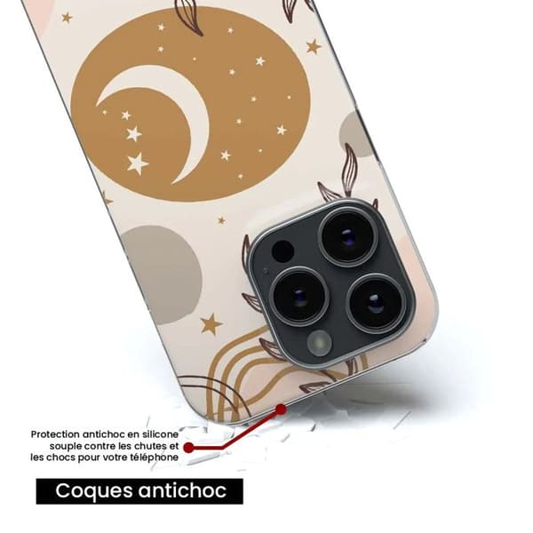 Silikonskal med tryck - 1001 skal - Xiaomi Mi 10 / Mi 10 Pro - Flerfärgad - Lunaison - Halvhård