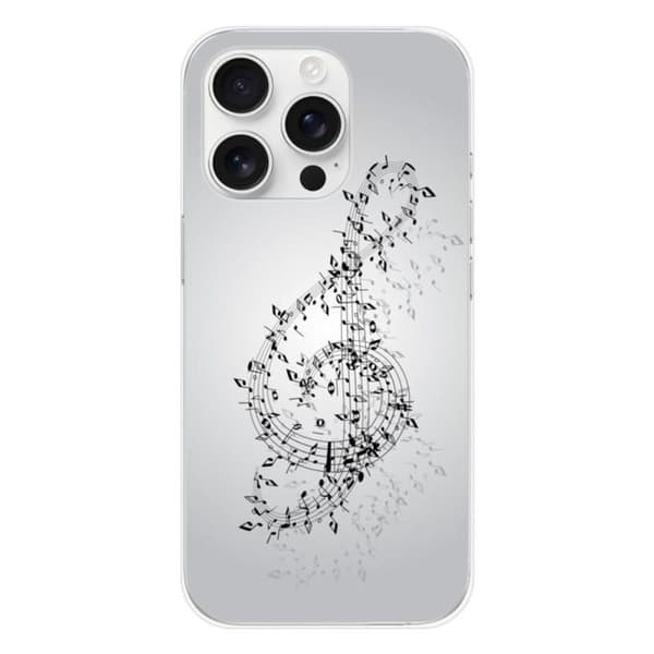 Tryckt silikonfodral som är kompatibelt med Apple iPhone 16 Pro Valse des notes