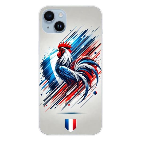 Tryckt silikonfodral som är kompatibelt med Apple iPhone 14 Plus French Rooster