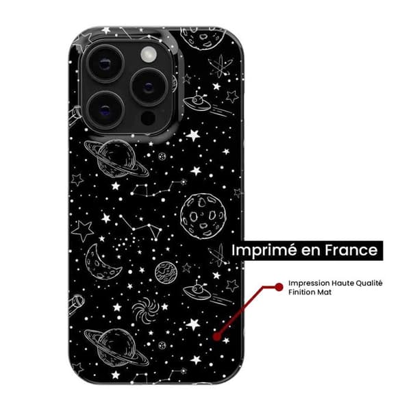 Silicone-fodral med tryck - 1001 fodral - Xiaomi Redmi Note 10/10S - Flerfärgad - Galaxy draw - Semi-stivt