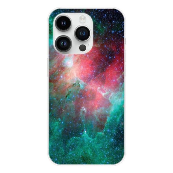 Tryckt silikonfodral som är kompatibelt med Apple iPhone 15 Pro Nebula