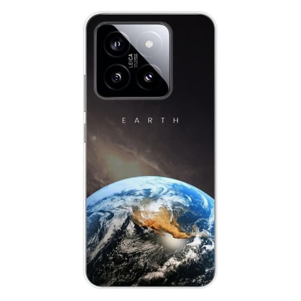 Tryckt silikonfodral som är kompatibelt med Xiaomi 14 Earth