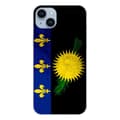 Miniatyrbild 1 av 6: Tryckt silikonfodral som är kompatibelt med Apple iPhone 15 Plus Guadeloupe-flaggan