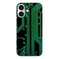Miniatyrbild 1 av 6: Tryckt silikonfodral som är kompatibelt med Apple iPhone 16 Geek-kretsstruktur