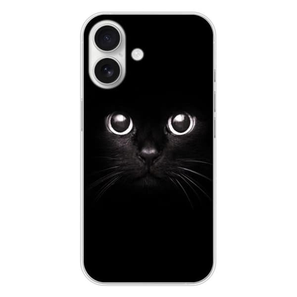 Tryckt silikonfodral som är kompatibelt med Apple iPhone 16 Cat Eyes