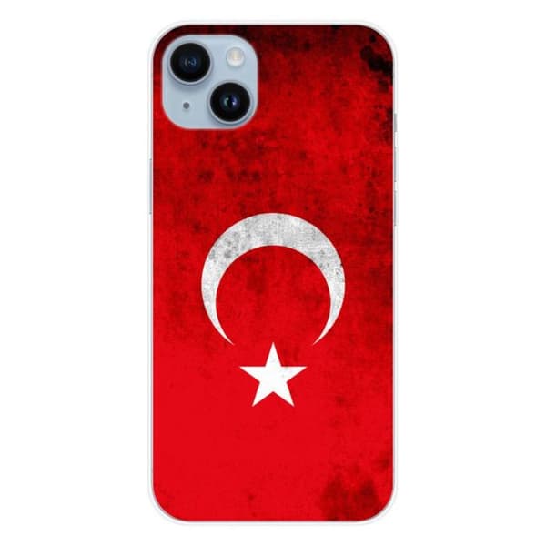 Tryckt silikonfodral kompatibelt Apple iPhone 15 Plus Türkiye Flag