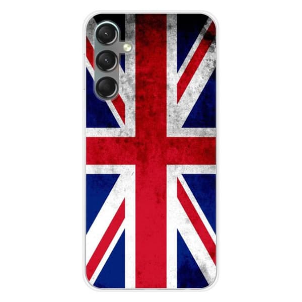 Tryckt silikonfodral som är kompatibelt med Samsung Galaxy A24 4G Englands flagga