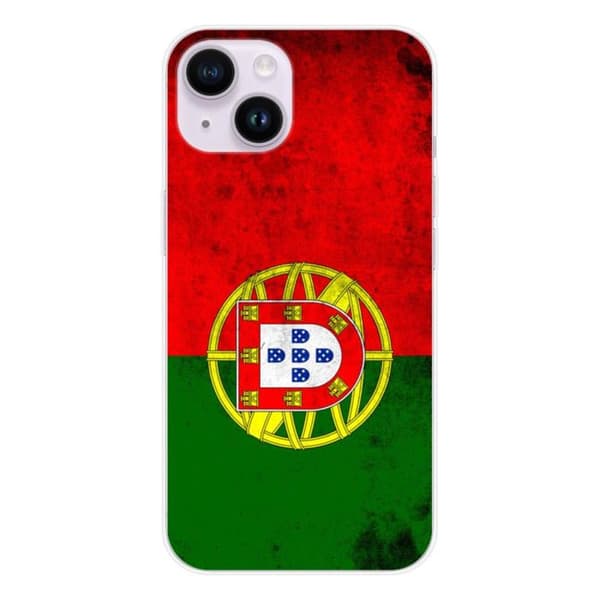 Tryckt silikonfodral som är kompatibelt med Apple iPhone 15 Portugal flagga