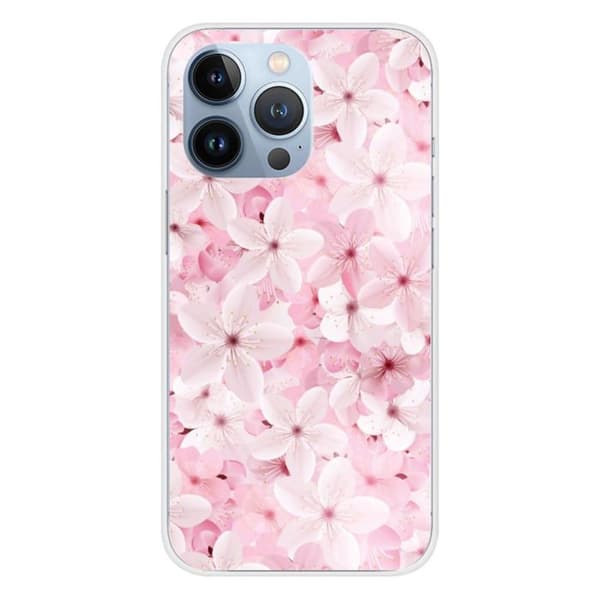 Tryckt silikonfodral som är kompatibelt med Apple iPhone 13 Pro Sakura