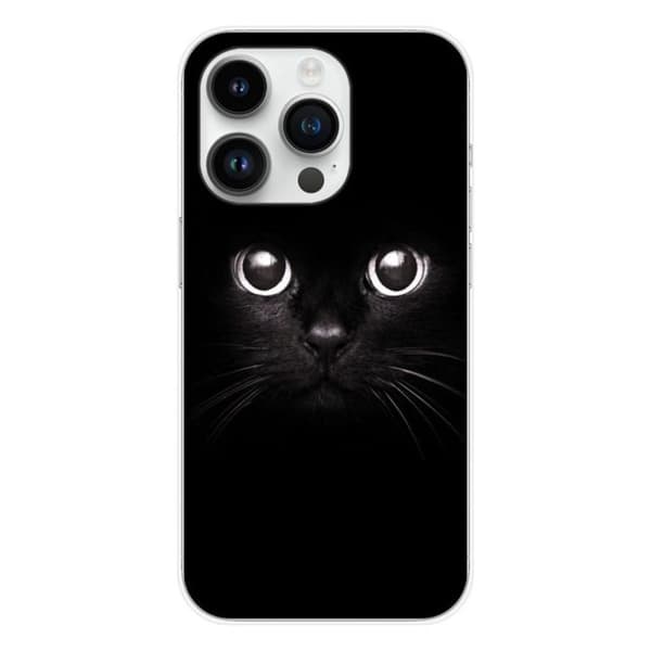 Tryckt silikonfodral som är kompatibelt med Apple iPhone 15 Pro Cat-ögon
