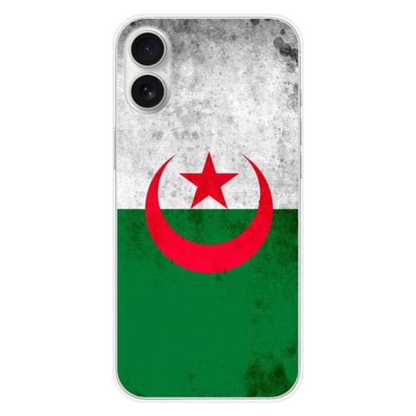Tryckt silikonfodral som är kompatibelt med Apple iPhone 16 Plus Algeriets flagga