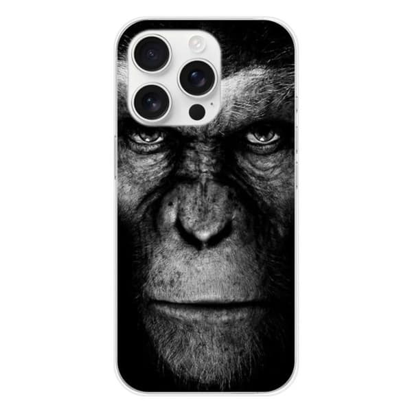 Tryckt silikonfodral som är kompatibelt med Apple iPhone 16 Pro Monkey