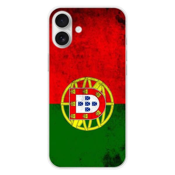 Tryckt silikonfodral som är kompatibelt med Apple iPhone 16 Plus Portugal flagga