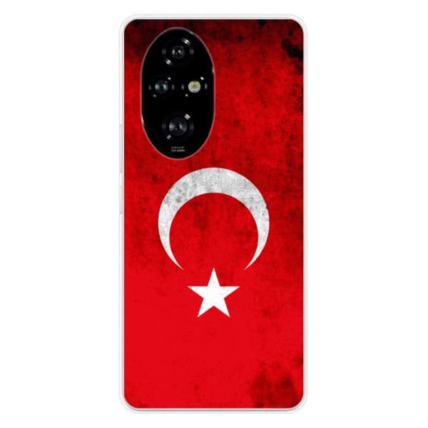 Tryckt silikonfodral kompatibelt Huawei Honor 200 Pro 5G Türkiye Flag