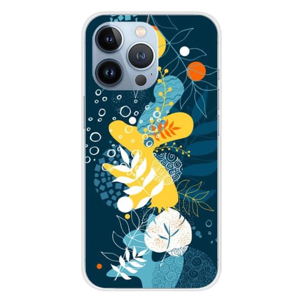 Tryckt silikonfodral som är kompatibelt med Apple iPhone 13 Pro Sea flowers