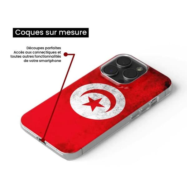 Tryckt silikonfodral som är kompatibelt med Huawei Honor X8A Tunisiens flagga