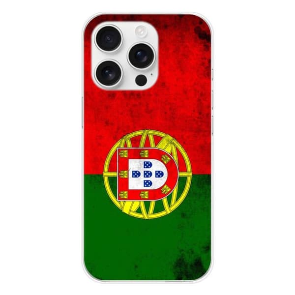 Tryckt silikonfodral som är kompatibelt med Apple iPhone 16 Pro Portugal flagga