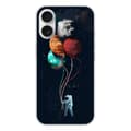 Miniatyrbild 1 av 6: Tryckt silikonfodral som är kompatibelt med Apple iPhone 16 Balloon Cosmonaut