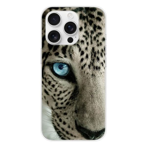 Tryckt silikonfodral kompatibelt Apple iPhone 16 Pro Leopard Eye