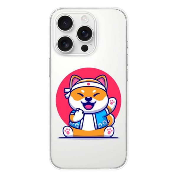 Tryckt silikonfodral som är kompatibelt med Apple iPhone 16 Pro Shiba ninja