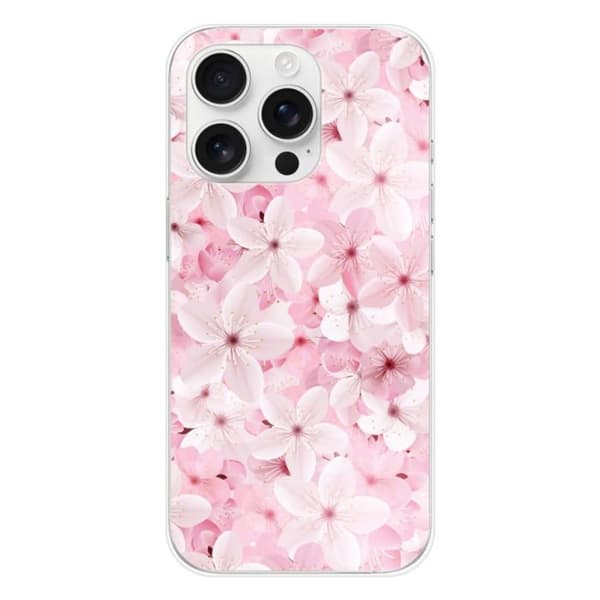 Tryckt silikonfodral som är kompatibelt med Apple iPhone 16 Pro Sakura