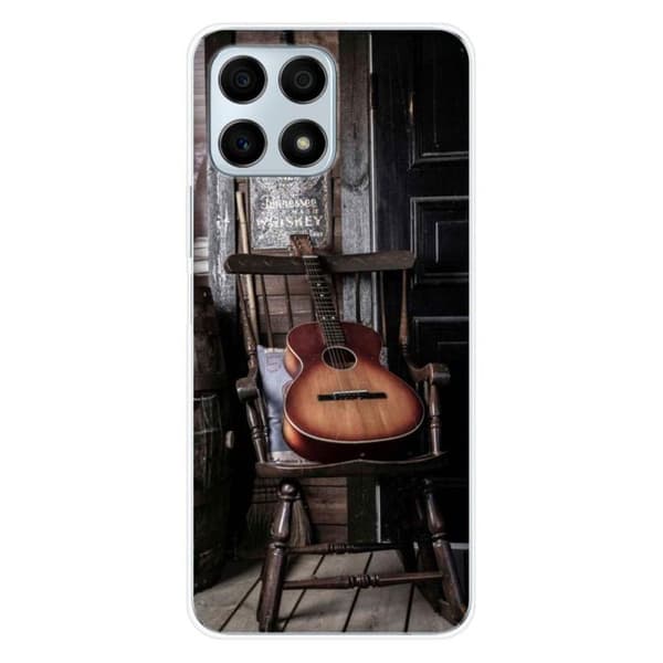Tryckt silikonfodral som är kompatibelt med Huawei Honor X8A Guitar