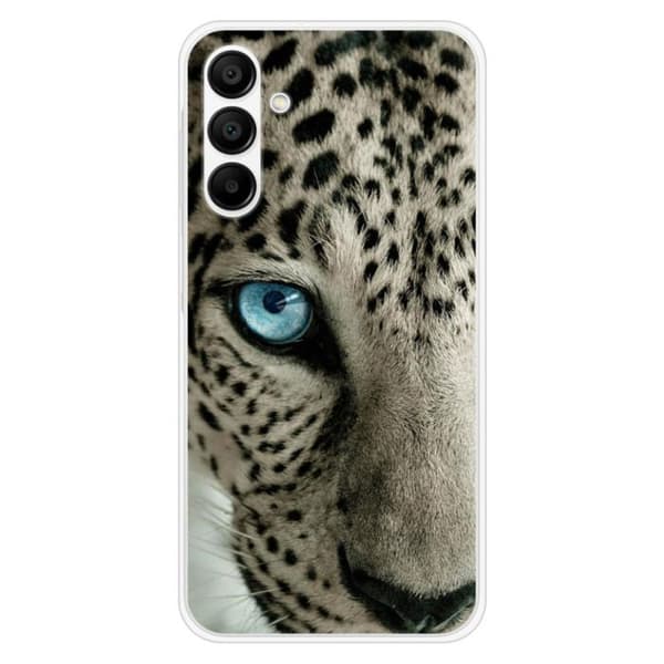 Tryckt silikonfodral som är kompatibelt med Samsung Galaxy A15 Leopard eye