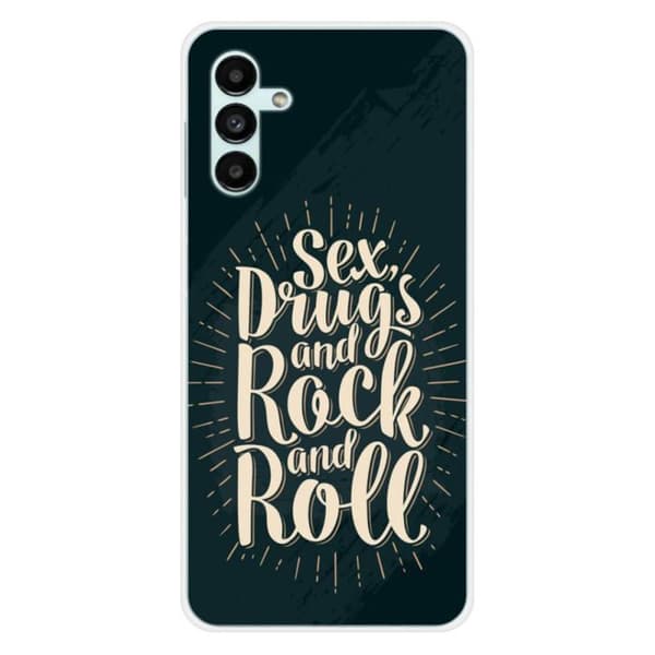 Tryckt silikonfodral kompatibelt med Samsung Galaxy A13 5G Galaxy A04S Sex and rock and roll