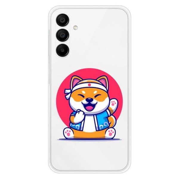 Tryckt silikonfodral som är kompatibelt med Samsung Galaxy A15 Shiba ninja