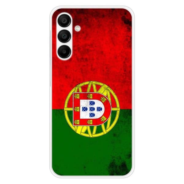 Tryckt silikonfodral som är kompatibelt med Samsung Galaxy A15 Portugal flagga