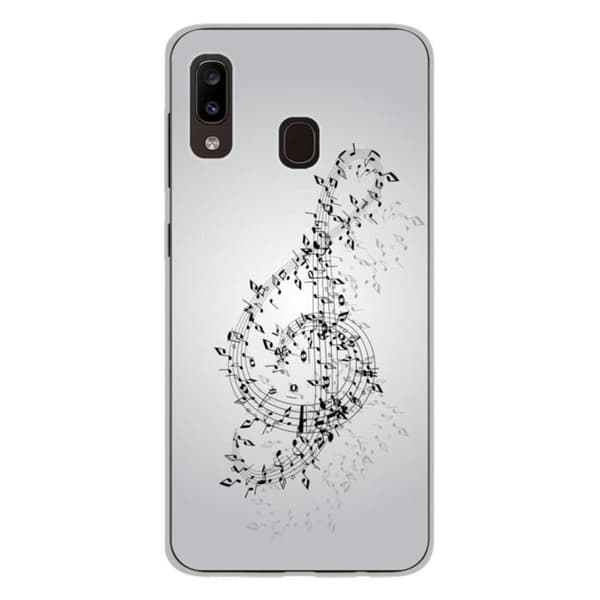 Tryckt silikonfodral som är kompatibelt med Samsung Galaxy A20e Waltz of notes