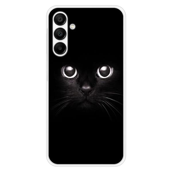 Tryckt silikonfodral som är kompatibelt med Samsung Galaxy A15 Cat-ögon