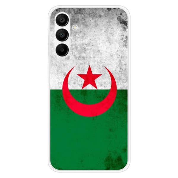 Tryckt silikonfodral som är kompatibelt med Samsung Galaxy A15 Algeriets flagga